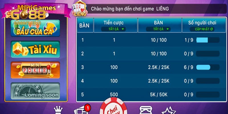 Hướng dẫn tân binh luật chơi liêng GO88 tiêu chuẩn